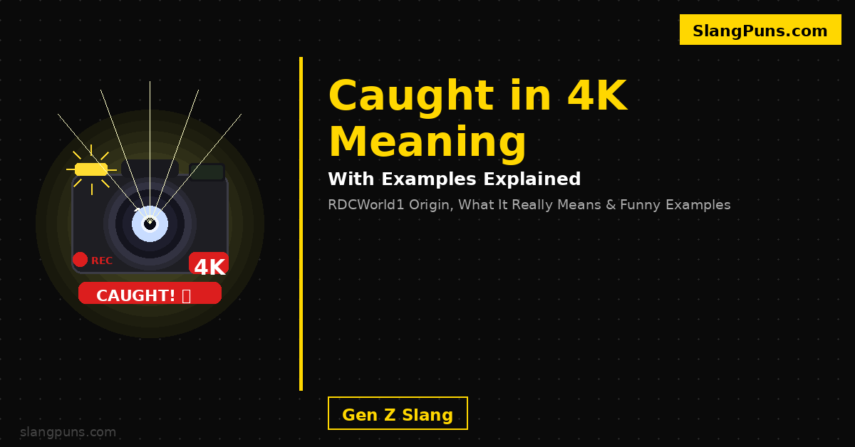 caught in 4k meaning with examples