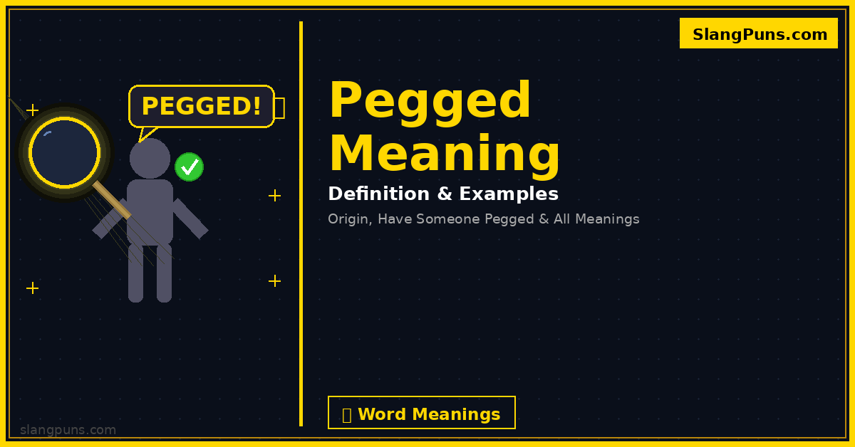pegged meaning