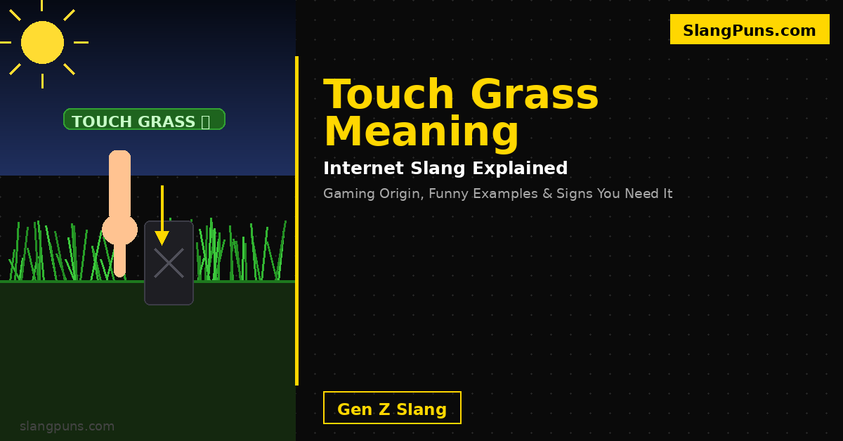 touch grass meaning internet slang