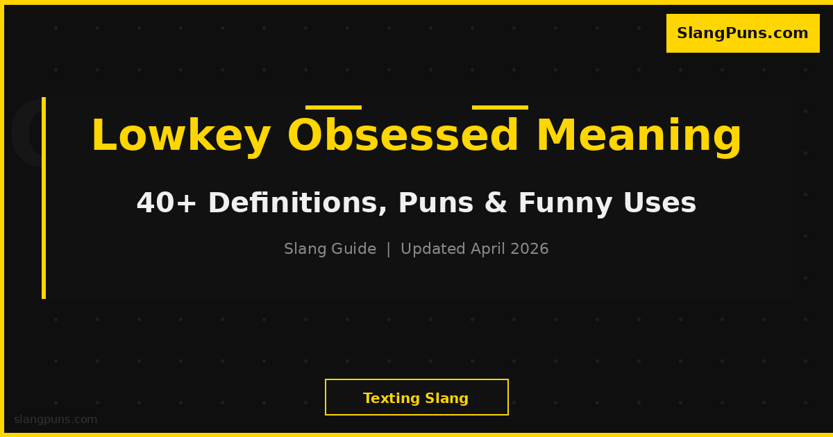 LOWKEY OBSESSED meaning