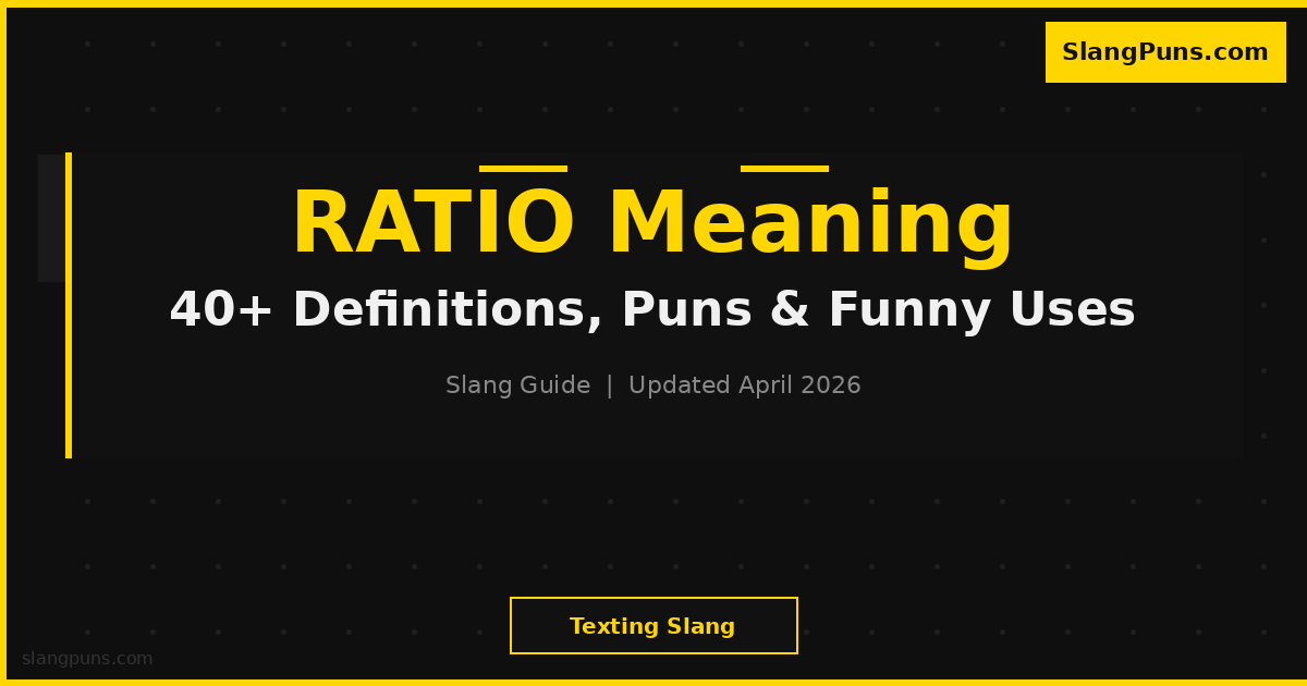 RATIO meaning