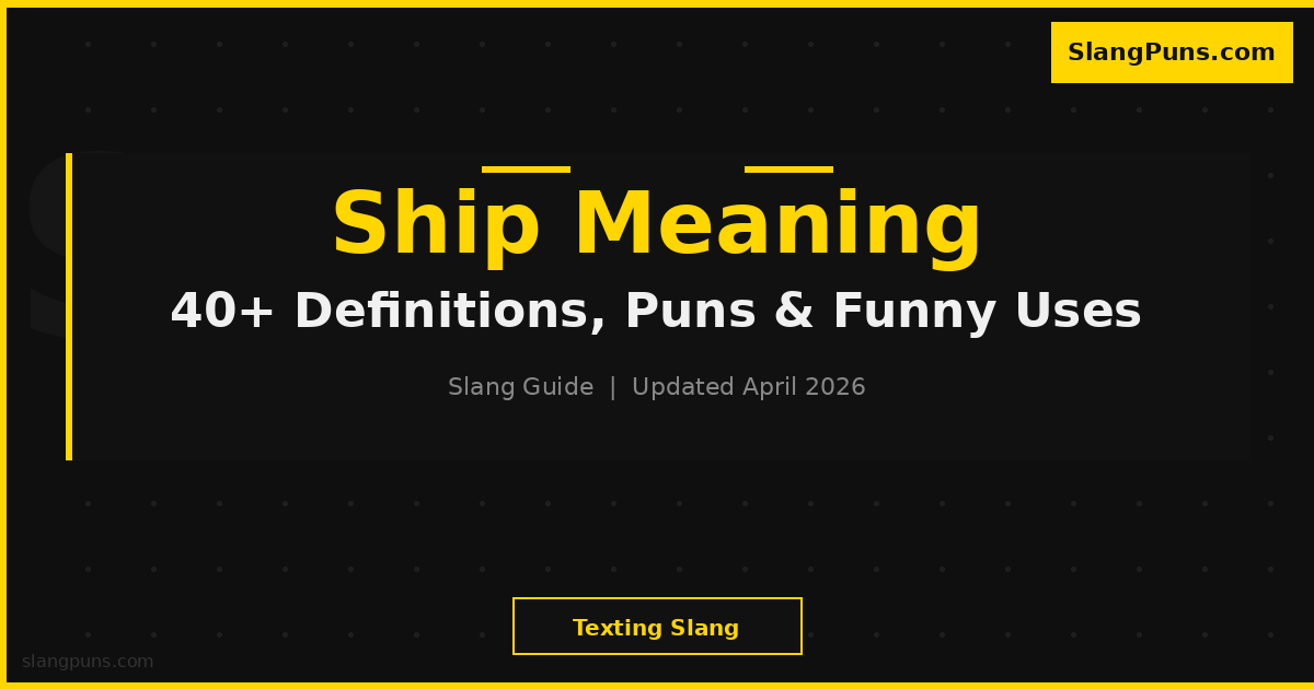 SHIP meaning
