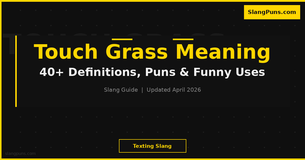 TOUCH GRASS meaning