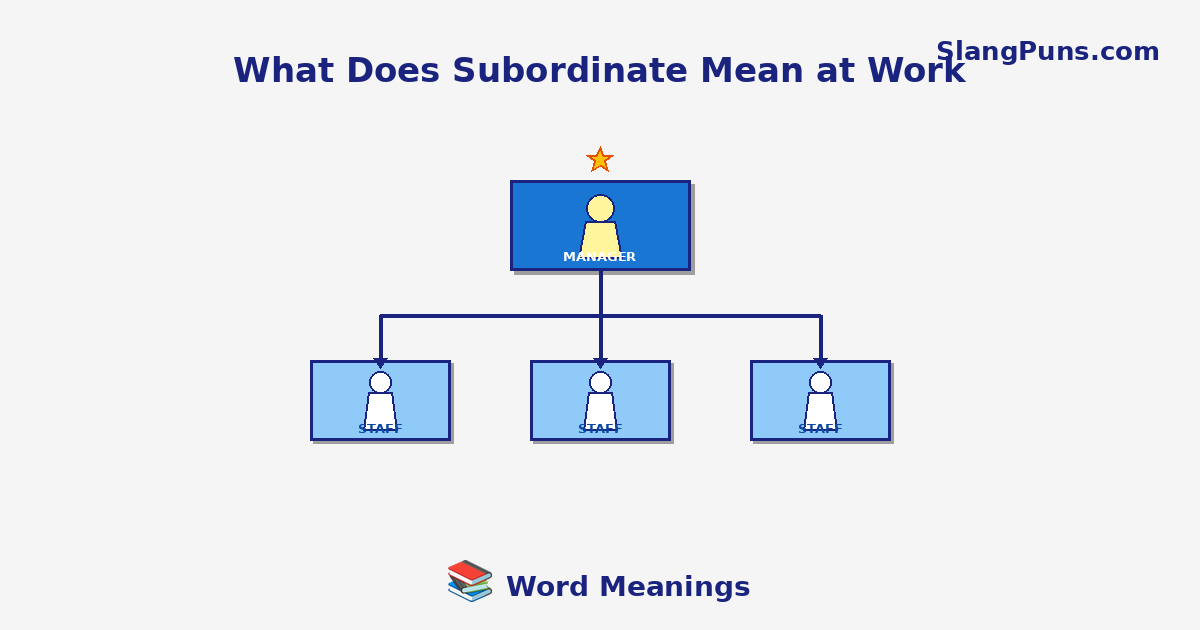 what does subordinate mean at work