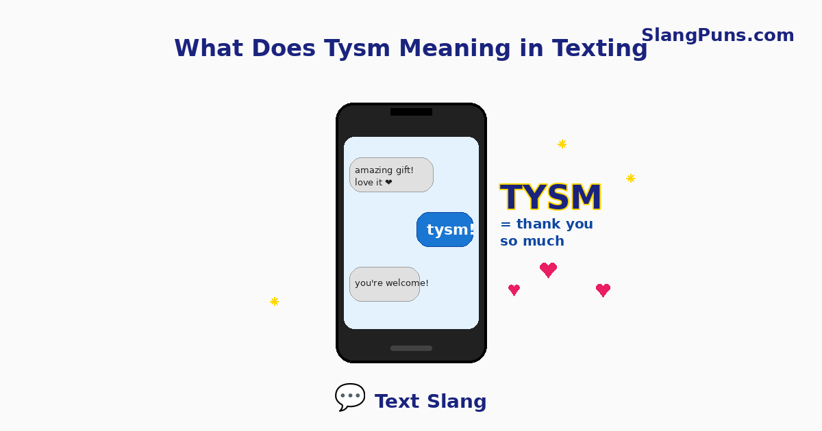 what does tysm meaning in texting