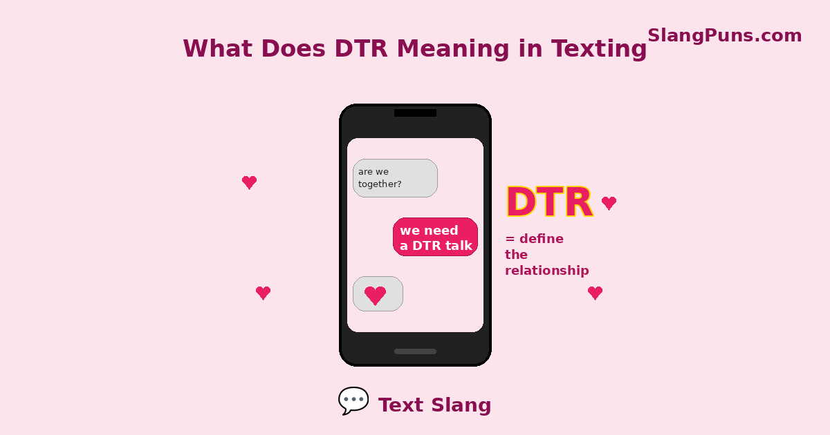 what does dtr meaning in texting