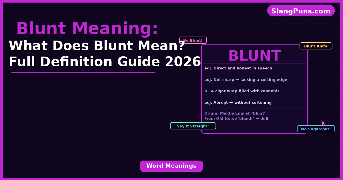 blunt meaning